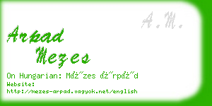 arpad mezes business card